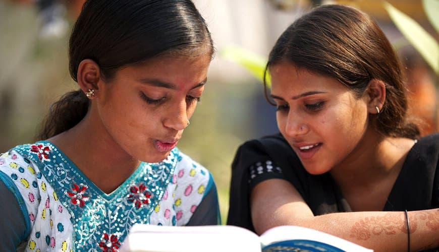 Students learning confidently